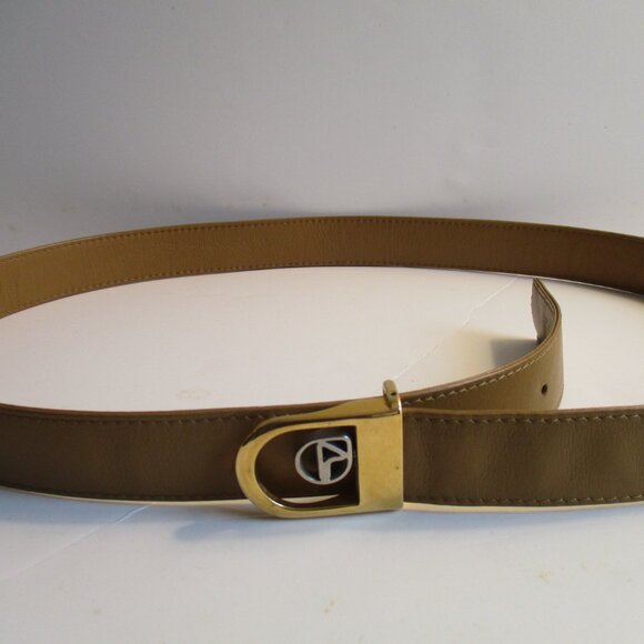 *NAZARENO GABRIELLI LIGHT BROWN LEATHER BELT - MADE IN ITALY - 42\